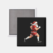 Aimant Running Santa Christmas Graphic Runner Run Maratho (Recto/Verso)
