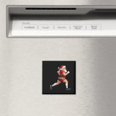 Aimant Running Santa Christmas Graphic Runner Run Maratho (In Situ (Lave-vaisselle))