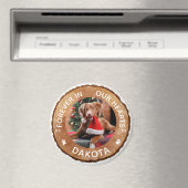 Aimant Russe Woodgrain Wood Slice Memorial Animaux de com (In Situ (Lave-vaisselle))