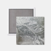 Aimant Russie centrale neigeuse et brumeuse montrant Ob R (Recto/Verso)