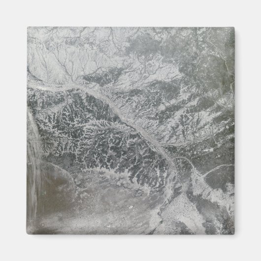 Aimant Russie centrale neigeuse et brumeuse montrant Ob R (Devant)