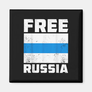 Aimant Russie Libre Nouveau drapeau russe Bleu Blanc Anti