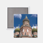 Aimant Russie, Moscou, place Rouge. St. Basil's 2 (Recto/Verso)