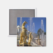 Aimant Russie, Saint-Pétersbourg, Statues dorées dans la (Recto/Verso)