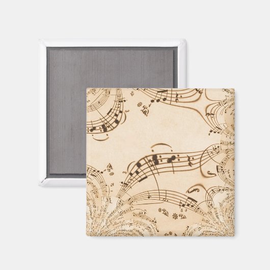 Aimant Rustic Antique Musical Notes (Recto/Verso)