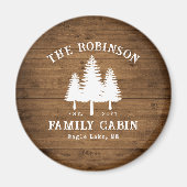 Aimant Rustic Country Famille Cabines Arbres Bois Planche (Devant)