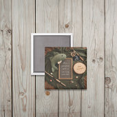 Aimant Rustic Fishing Pregnancy Announcement keepsake