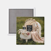 Aimant Rustic Neutral pregnancy announcement keepsake  (Recto/Verso)