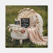Aimant Rustic Neutral pregnancy announcement keepsake  (Devant)