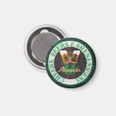 Aimant Rustique Bois Acclamations Bières Shenanigans (Recto/Verso)