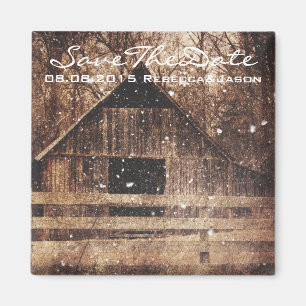 Aimant rustique ouest pays grange d'hiver mariage