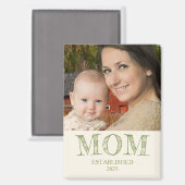 Aimant Rustique Personnaliser Nom Année Etablie Maman Cad (Recto/Verso)