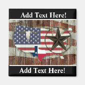 Aimant Rustique Texas Lone Star Texas Long Horn (Devant)