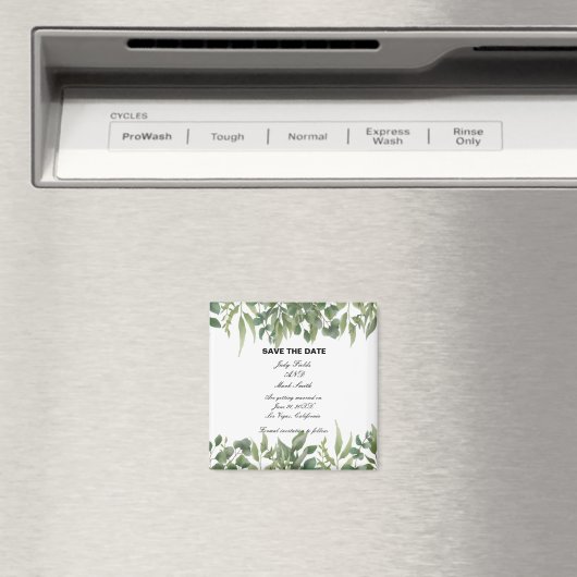 Aimant Rustique Vert Feuille Verdure Feuillage Enregistre (In Situ (Lave-vaisselle))