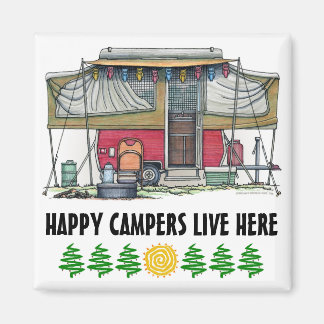 Aimant RV Cute Popup Camper Travel Trailer
