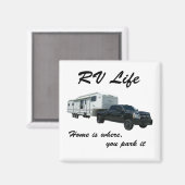 Aimant RV Life - Accueil Où Vous Le Garez (Recto/Verso)