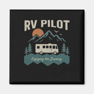 Aimant Rv Pilot Camping Retro Motorhome Travel Vacation C