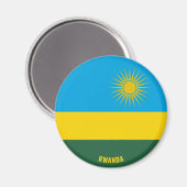 Aimant Rwanda Drapeau charmant patriotique (Recto/Verso)