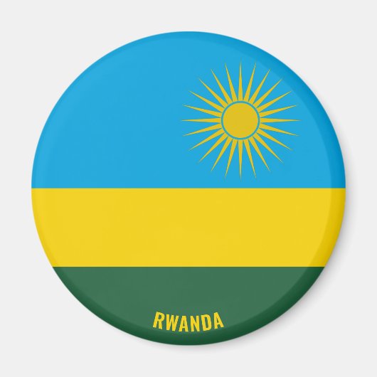 Aimant Rwanda Drapeau charmant patriotique (Devant)