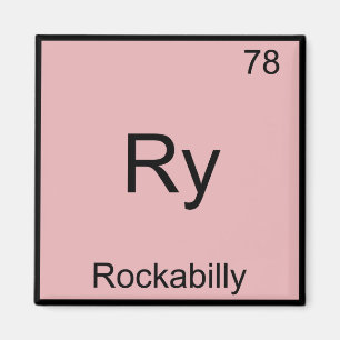 Aimant Ry - Rockabilly T-shirt drôle de symbole d'élément
