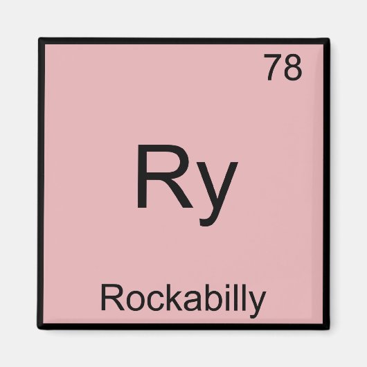 Aimant Ry - Rockabilly T-shirt drôle de symbole d'élément (Devant)