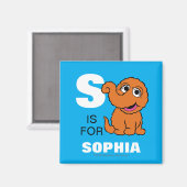 Aimant S est pour Snuffleupagus | Ajouter Votre Nom (Recto/Verso)