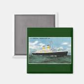 Aimant S.S. Constitution Lignes d'Express américaines Vin (Recto/Verso)