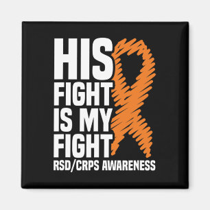 Aimant Sa Lutte Ma Lutte Orange Ribbon Rsdcrps Sensibilis