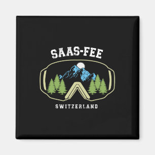 Aimant Saas-fee Lunettes de Ski Station de Suisse Alpes S