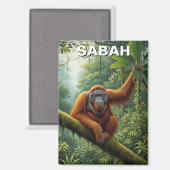 Aimant Sabah Malaysia Orangutan Travel (Recto/Verso)