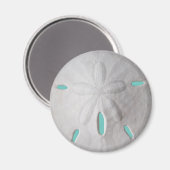 Aimant Sable dollar océan plage été turquoise blanc (Recto/Verso)