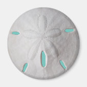 Aimant Sable dollar océan plage été turquoise blanc (Devant)