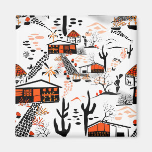 Aimant Sable sans transparence paysage de sable maisons n
