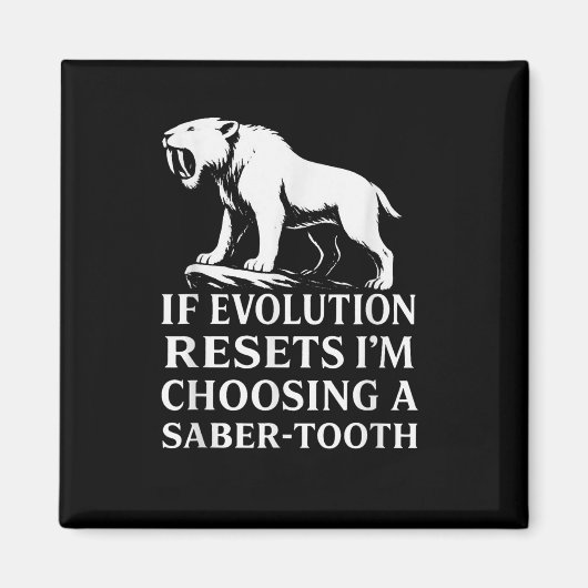 Aimant Sabre Tiger Evolution Réinitialiser Animal Vintage (Devant)