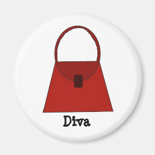 Aimant Sac à main rouge - Diva