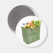 Aimant Sac de magasinage réutilisable plein d'épicerie (Recto/Verso)