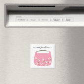 Aimant Sac floral rose (In Situ (Lave-vaisselle))