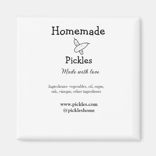 Aimant Sachets maison faits avec amour ajouter texte site (Devant)