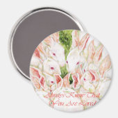 Aimant Sachez Toujours Que Vous Êtes Amoureux -Lapins Bla (Recto/Verso)