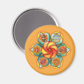 Aimant Sacral Chakra Mandala (Recto/Verso)