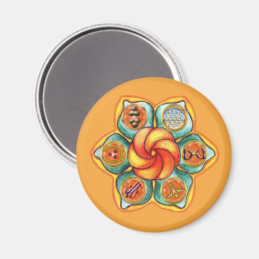 Aimant Sacral Chakra Mandala (Recto/Verso)