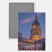 Aimant Sacramento, capitale de l'État, Californie (Recto/Verso)