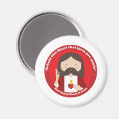 Aimant Sacré Coeur de Jésus (Recto/Verso)