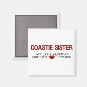 Aimant Sacrifice de la soeur Coastie, Force, Courage (Recto/Verso)