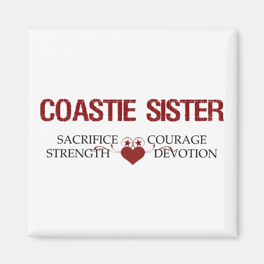 Aimant Sacrifice de la soeur Coastie, Force, Courage (Devant)