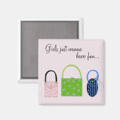 Aimant Sacs à main Whimsical avec mignon dire (Recto/Verso)