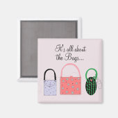 Aimant Sacs élégants avec citation mignonne (Recto/Verso)