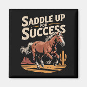 Aimant Saddle Up For Success Western Motivation (Devant)