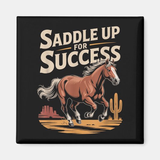 Aimant Saddle Up For Success Western Motivation  (Devant)