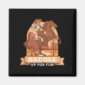 Aimant Saddup Pour Fun Cowboy Western Riding Humour Tank (Devant)